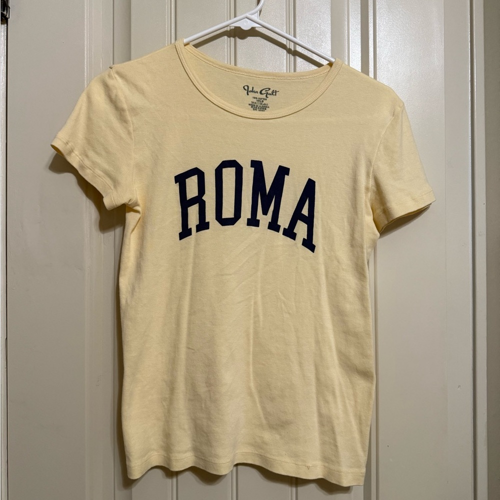 Brandy Melville Yellow Roma Graphic Tee